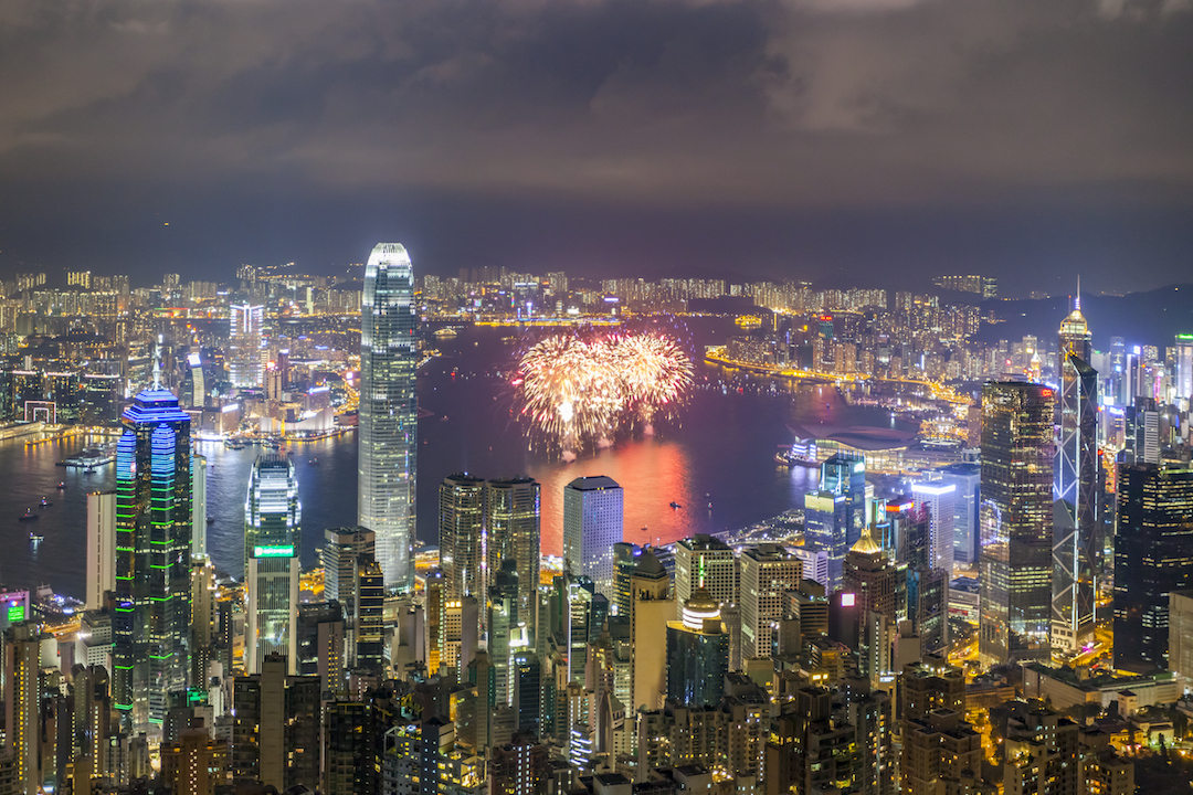 urban scene of hong kong
