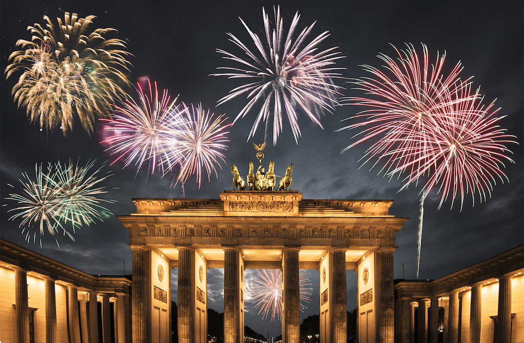 New Year on the Brandeburg Tor in Berlin