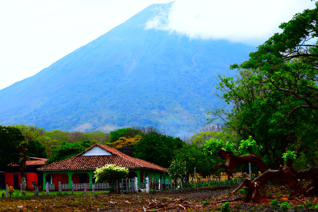 I was wandering the paved and dirt roads of this beautiful island on my scooter, when I checked my GPS and realized the beach was near. When I arrived, I saw not tourists, just local Nicaraguan farmers and their livestock. Everyday they get to see this view of the active Volcán Concepción which is one of two volcanoes on the island.