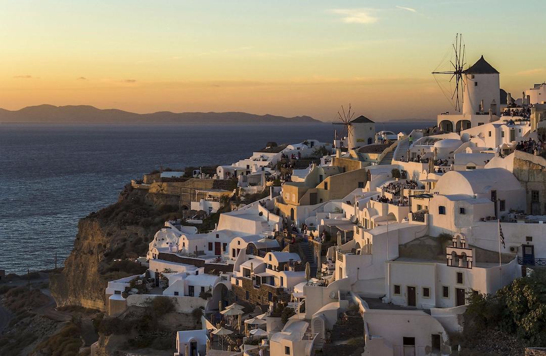 greece puesta de sol