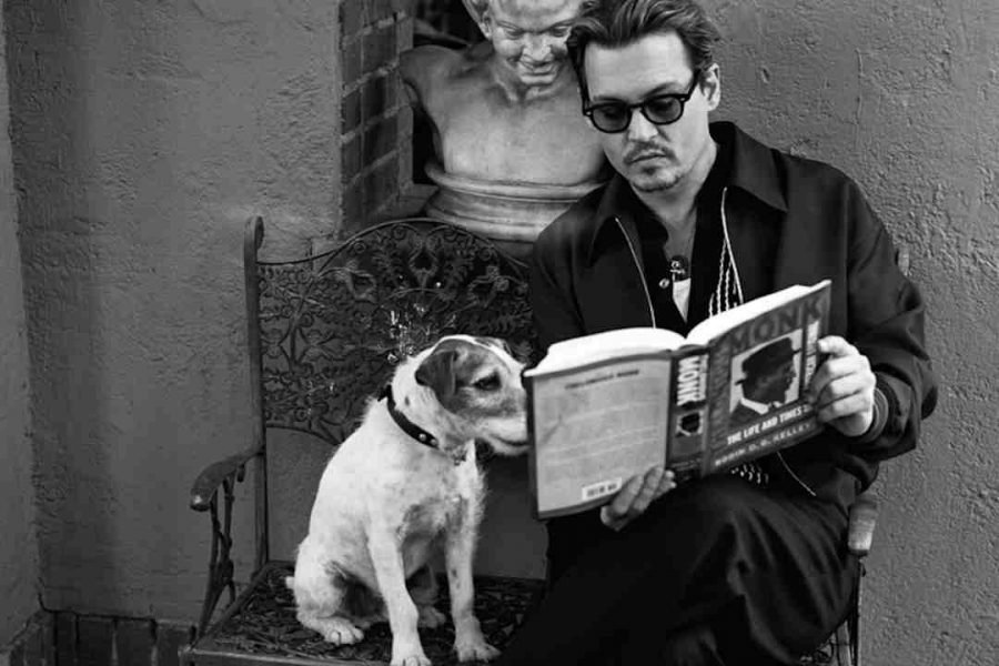 Johnny Depp with dog