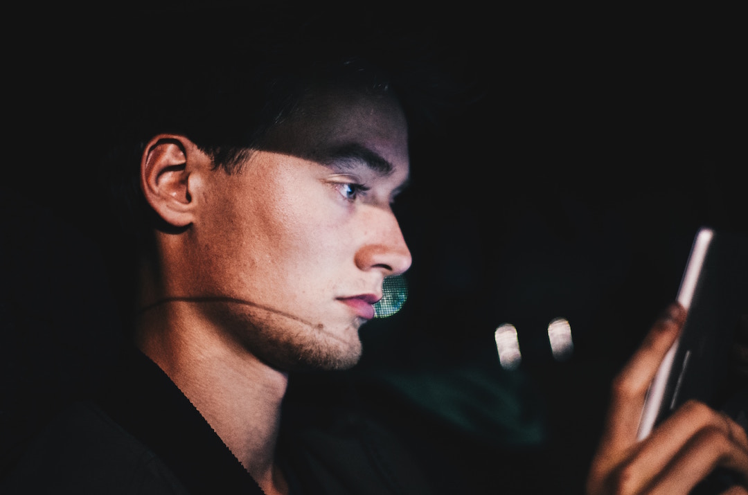 Guy on phone
