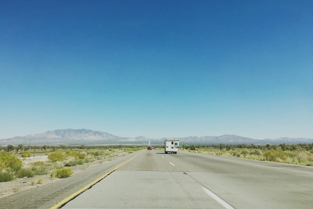 A highway in the USA leading to the vast landscape