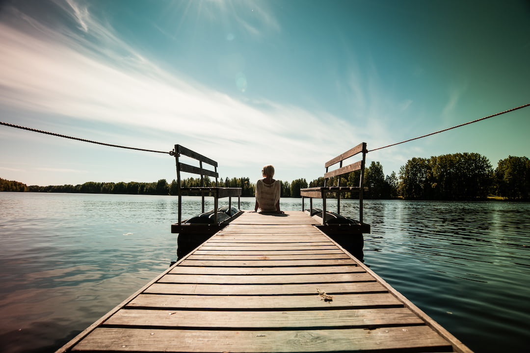 Woman on dock