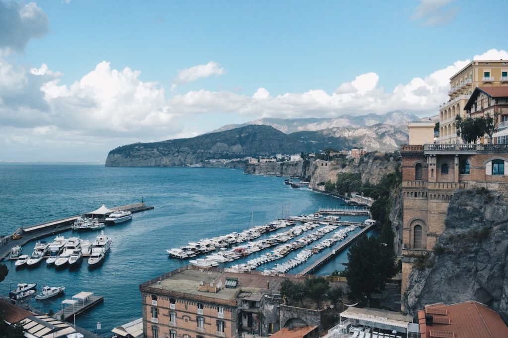 Waterfront by the marina in Sorrento, Italy