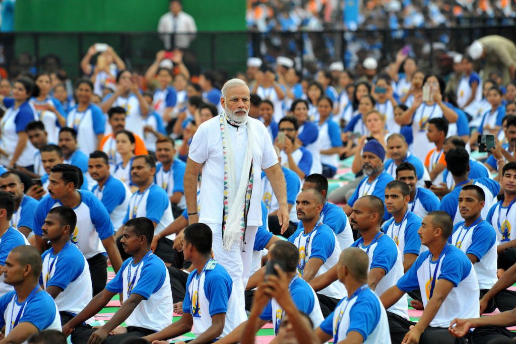 Narendra Modi takes observes International Yoga Day among countless yoga lovers in India