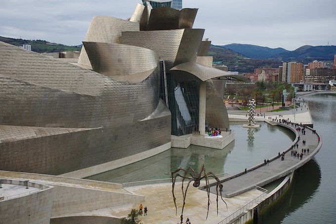 View overlooking the Guggenhiem Museum in Bilbao