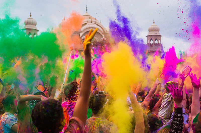 Festival of Colors in Spanish Fork, UT at the Sri Sri Radha Krishna Temple