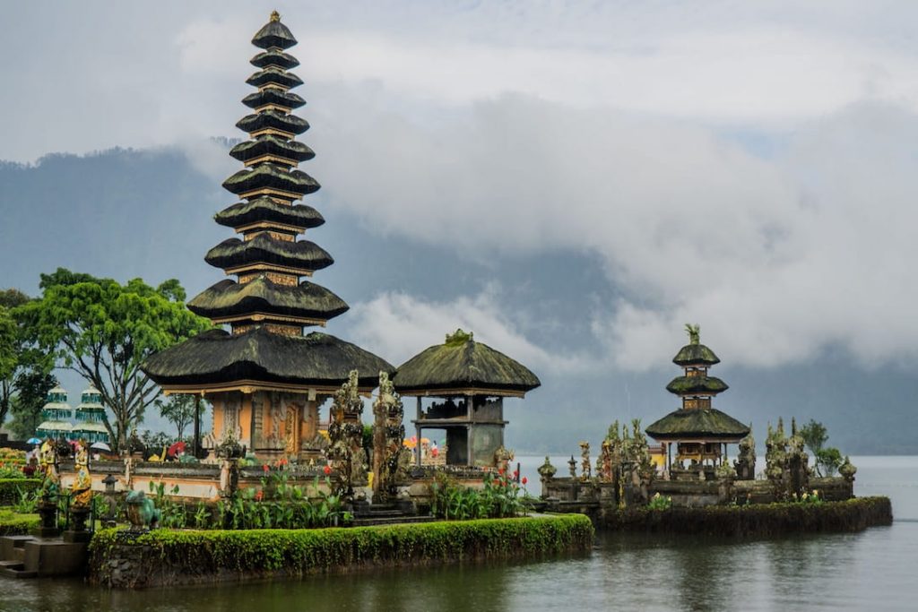 A foggy day at Ulun Danu Beratan Temple in Bali