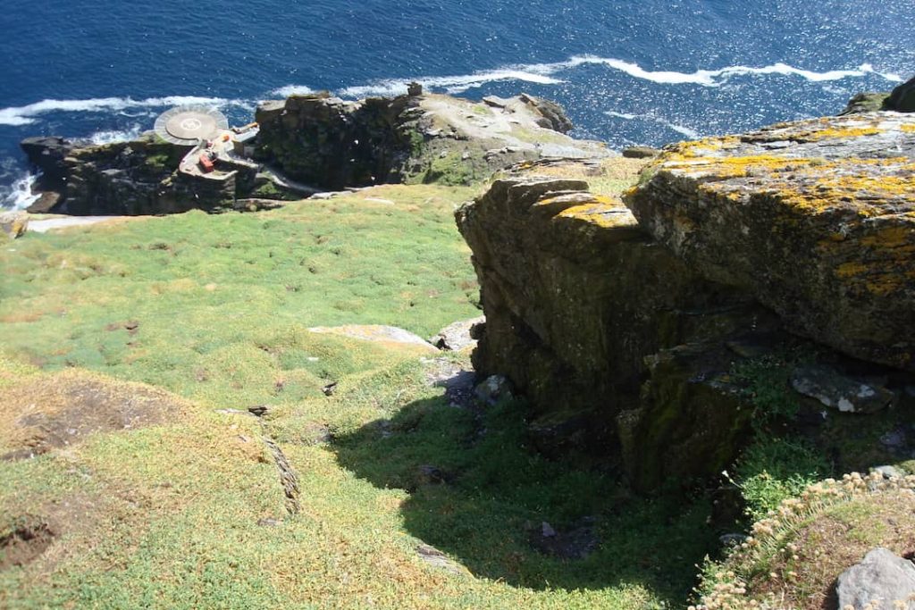 The view of the ocean from Skellig Michael, Ireland