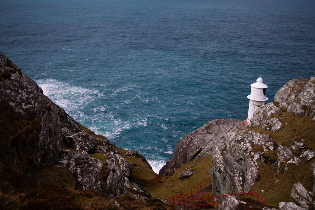 The Sheep's Head Lighthouse above the Atlantic Ocean