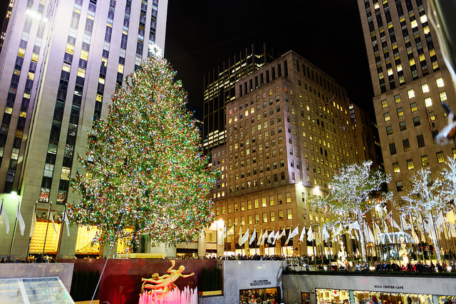 The Rockefeller Center Christmas Tree is a large Christmas tree placed annually in Rockefeller Center, in Midtown Manhattan.