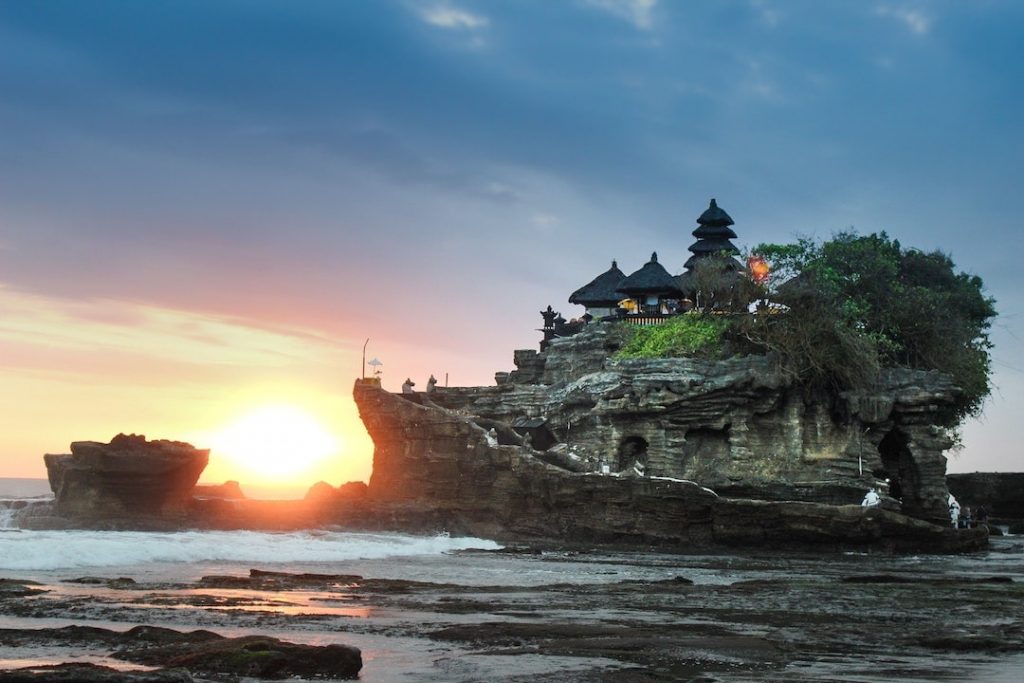 A temple over the sea in Bali, Indonesia