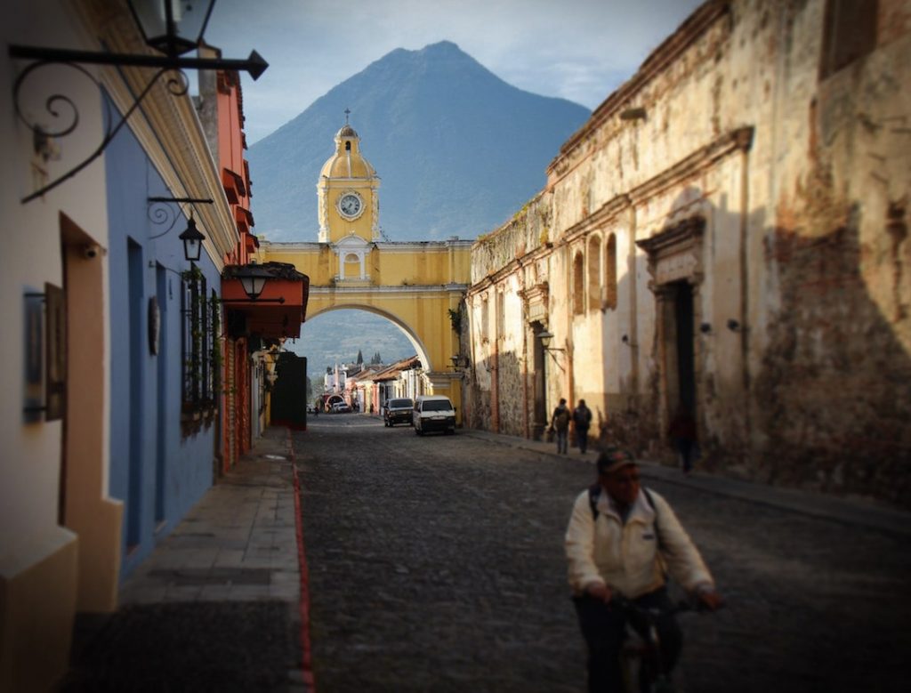 A man riding a bike in Guatemala