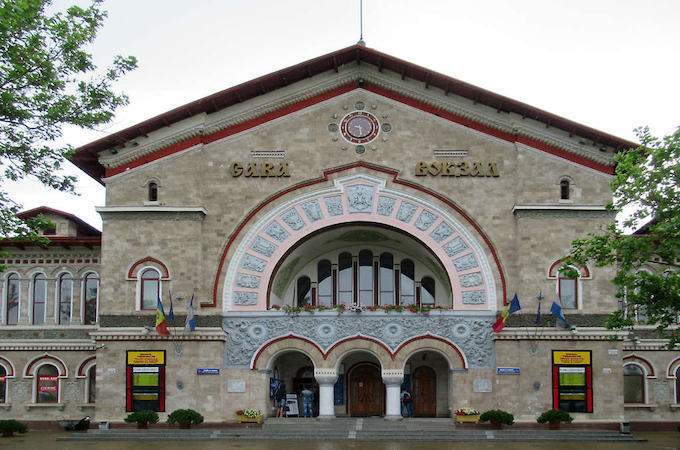 A railway station in Moldova