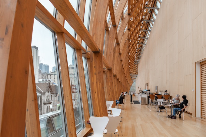 Floor-to-ceiling windows in the Art Gallery of Ontario, Toronto