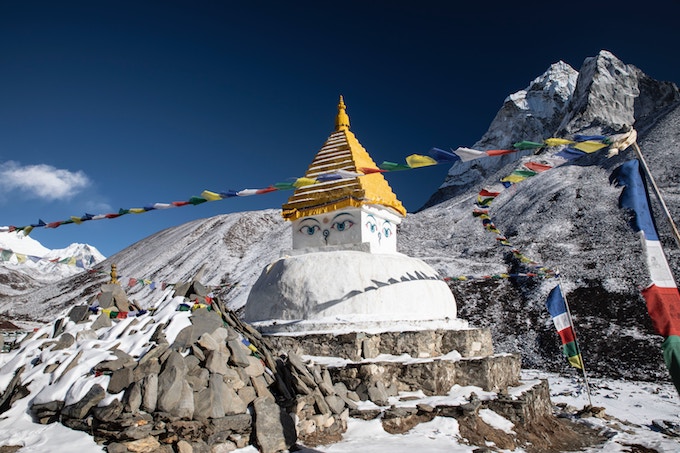 A buddhist temple in the Everest Region, Nepal