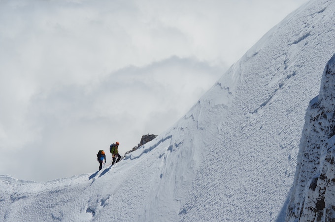 climbing mont blank, france