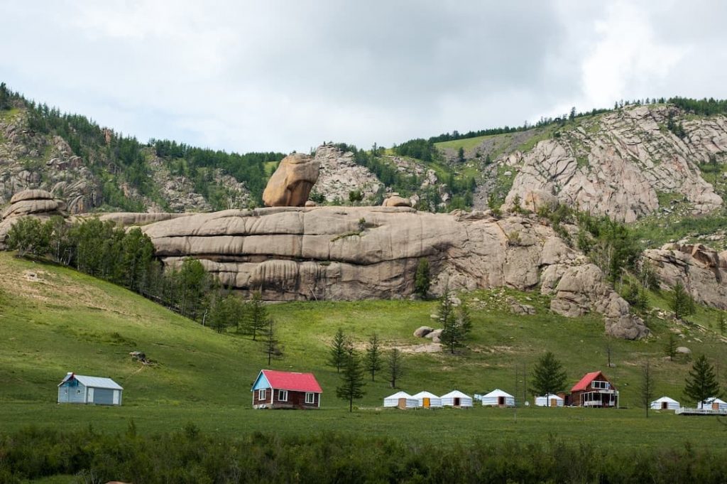 Ger camp in Gorkhi-Terelj National Park, Mongolia