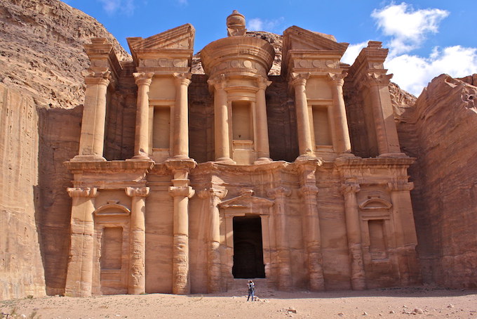 A large temple in Petra, Jordan