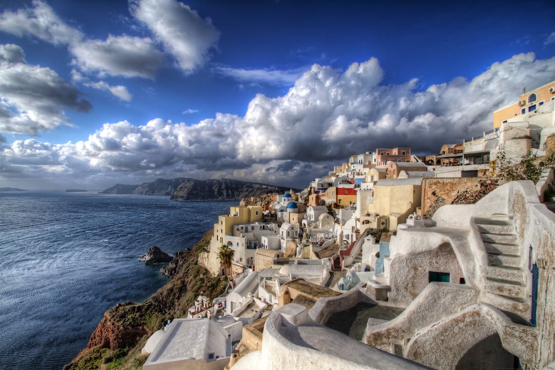 Santorini, Greece in the winter