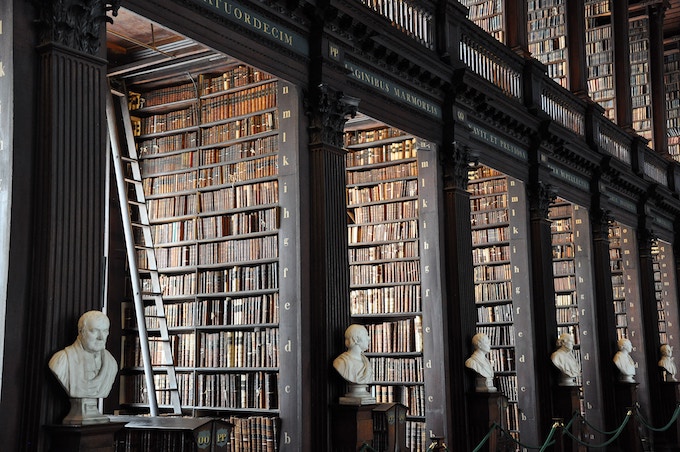 A classical library in Dublin, Ireland
