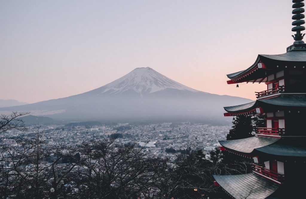 View of Mount Fuji in Japan