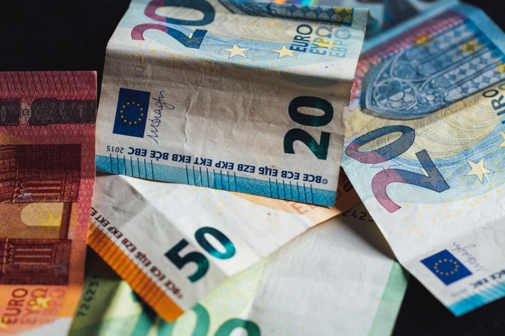 Several 20 and 50 Euro notes