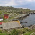 A small village beside the coast of the sea