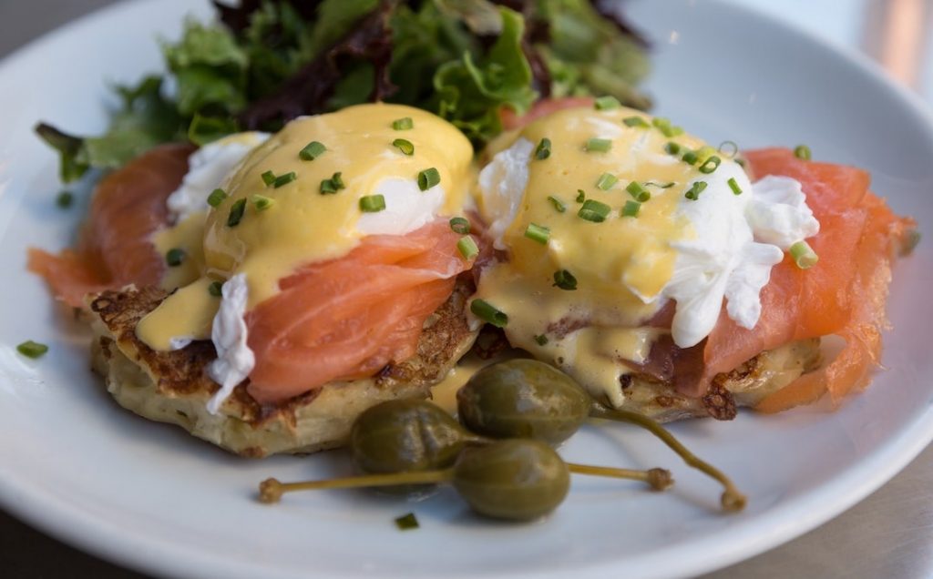 Eggs Benedict with salmon