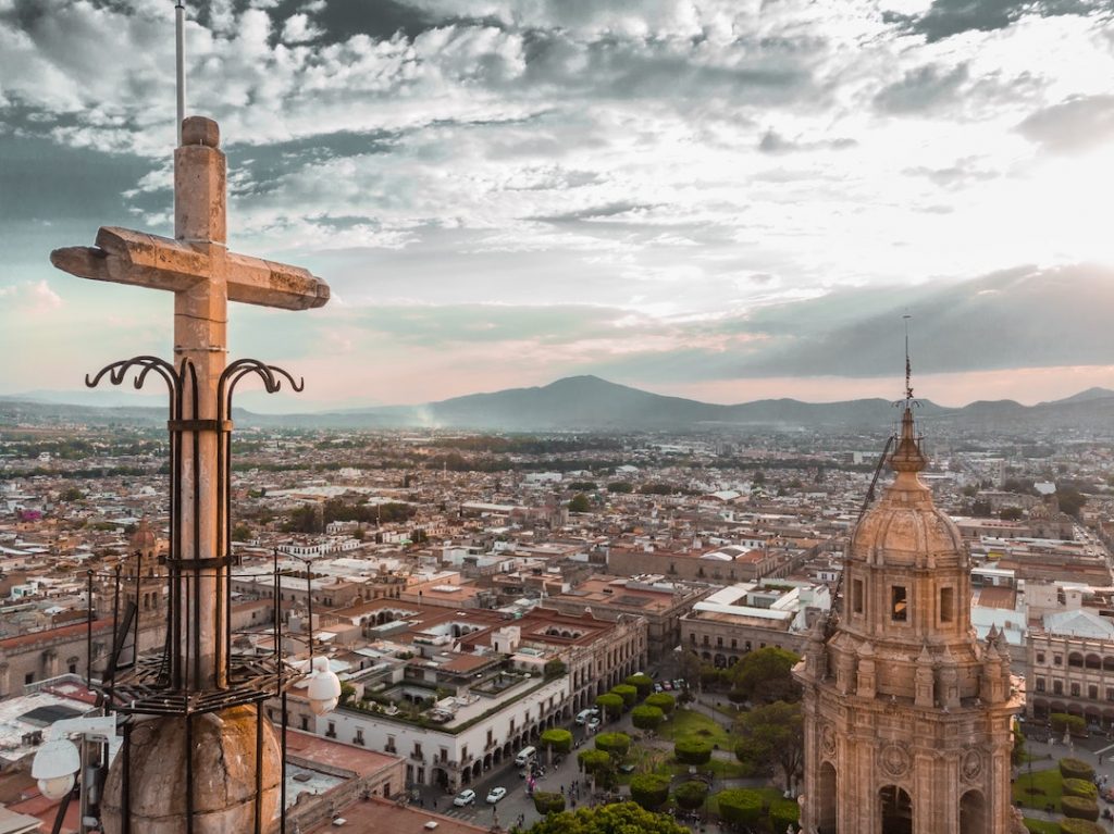 Aerial view of Morelia, Mexico