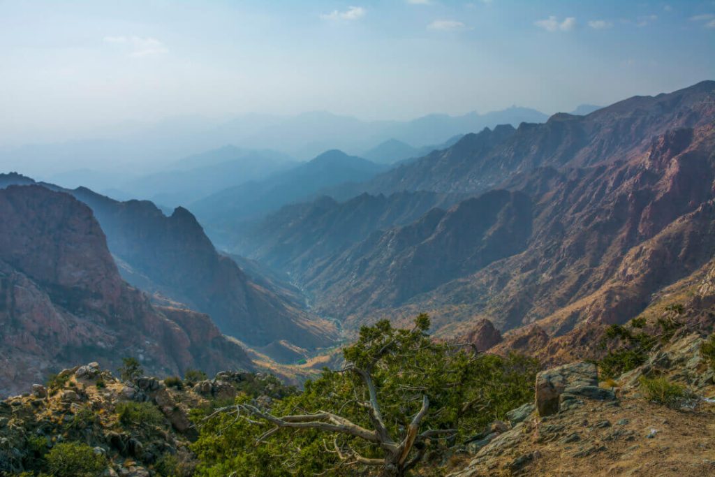 Mountain scenery in Al Taif, Saudi Arabia
