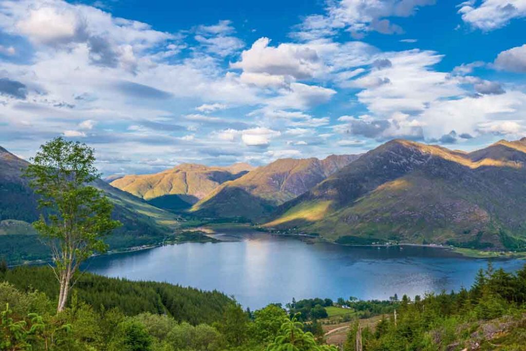 Enjoy picture-perfect mountain views at Kintail, Scotland.